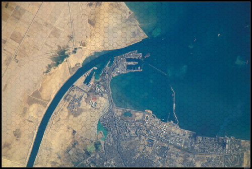 6x4 Port Suez Hex gaming mat